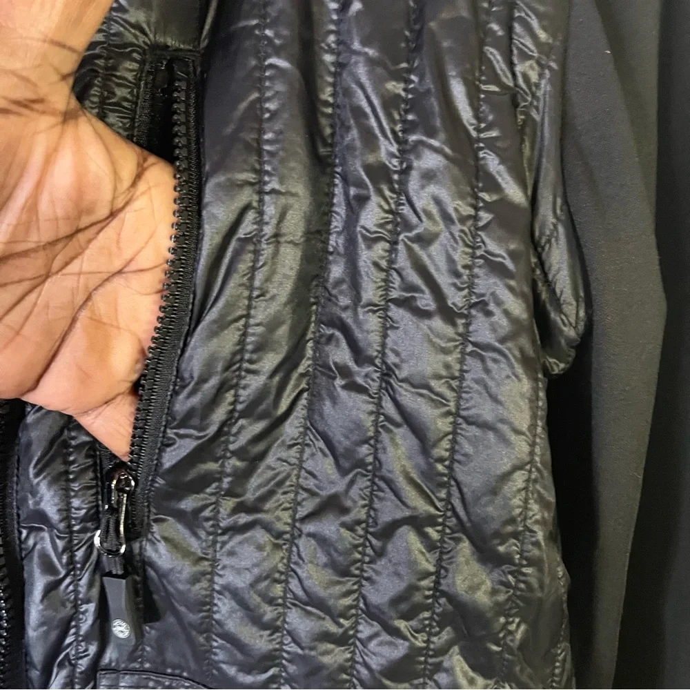 Michael Kors Black Convertible‎ Removable Sleeves Full Zipper Jacket Size Small